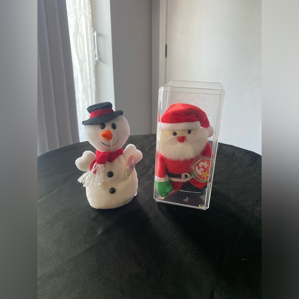 Santa and Snowman Plush Set